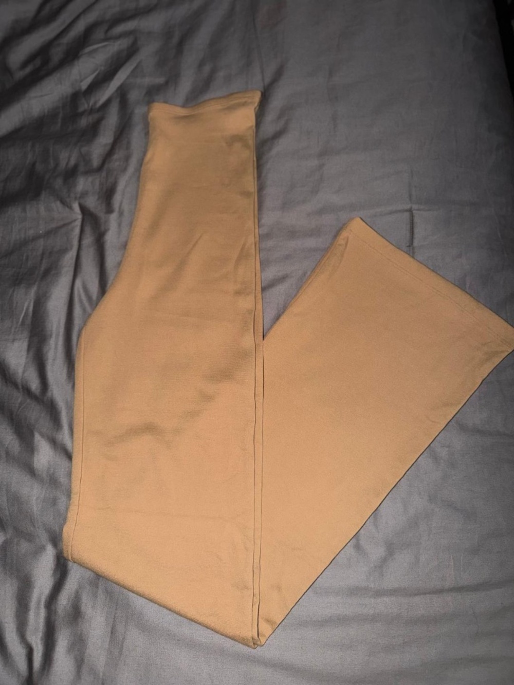 NWOT Los Angeles Apparel Tan PONTE FLARED LEGGING Medium